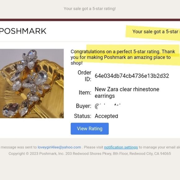 New ZARA Exciters peach rhinestone earrings - Picture 8 of 9